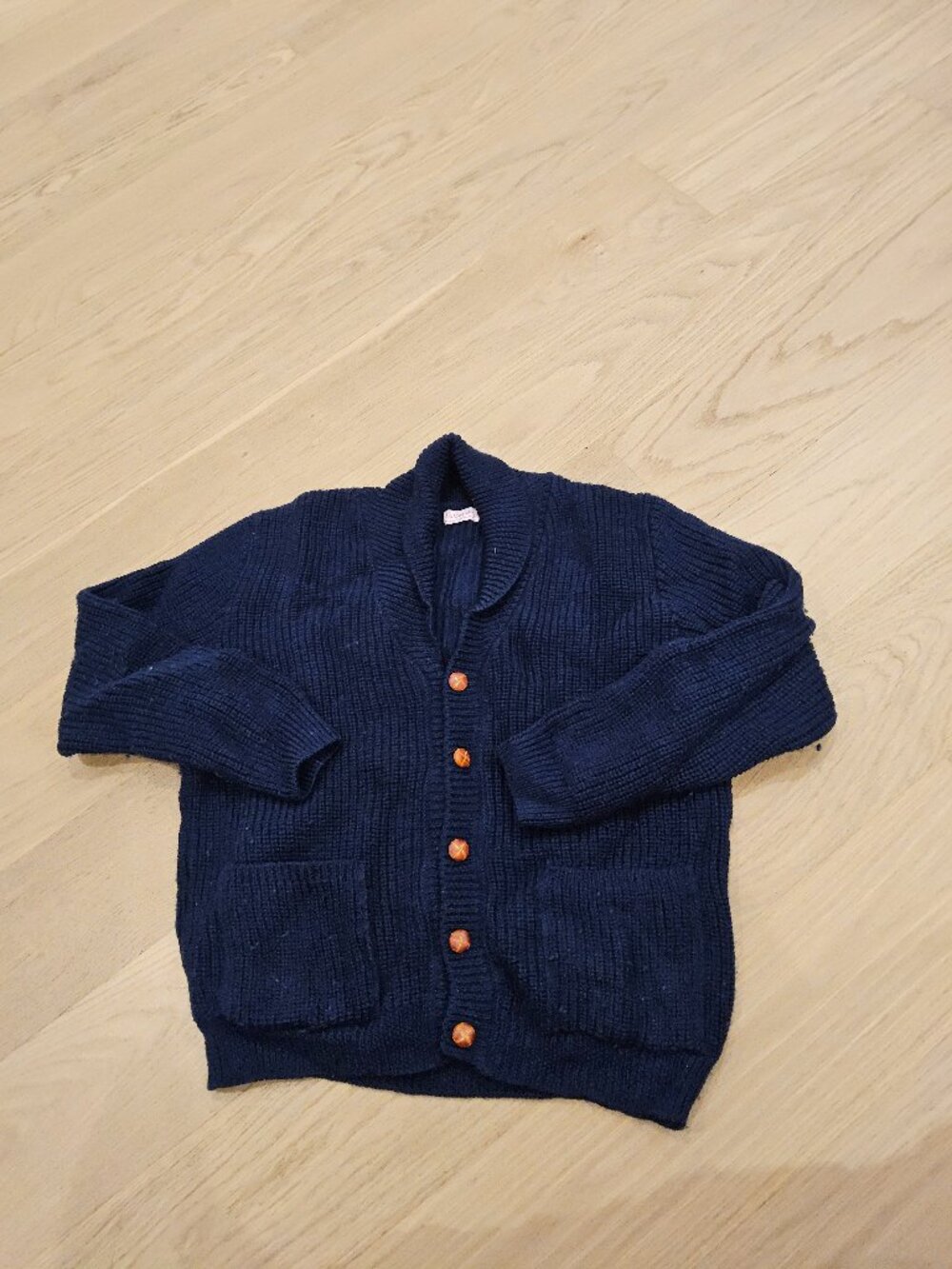 La coqueta navy blue wool cardigan size 8